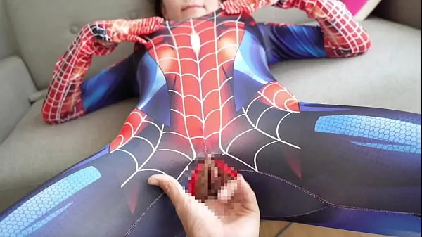 Pov】Spider-Man got handjob! Embarrassing situation made her even hornier Klip teratas Besar
