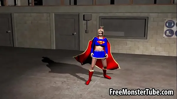 Veliki Foxy 3D cartoon Supergirl riding a rock hard cock najboljši posnetki